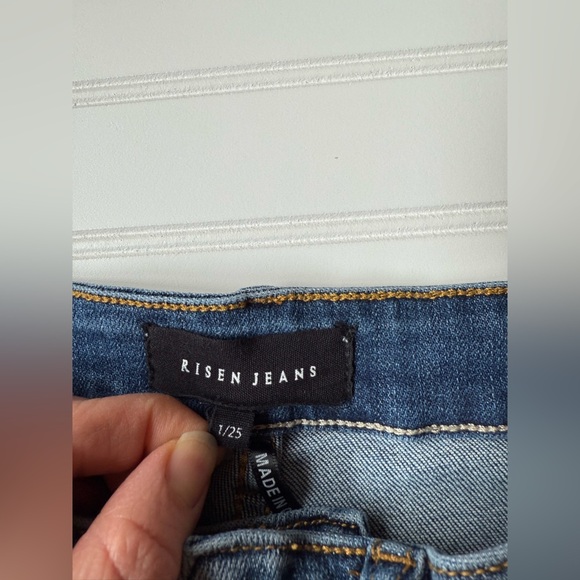 Risen high rise jeans, size 1/25. - Picture 7 of 9